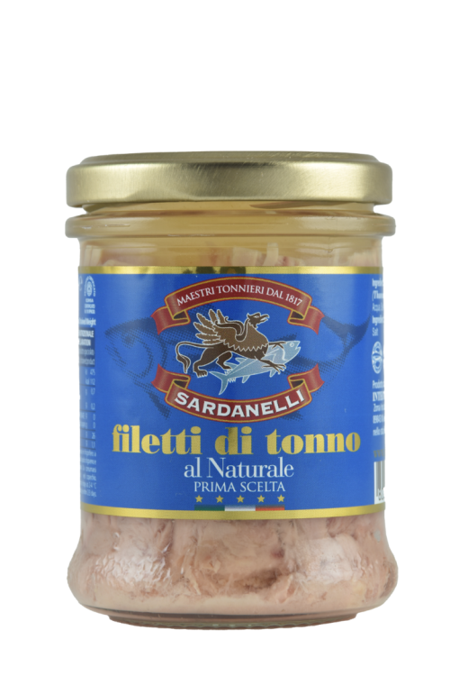 Filetti di tonno al naturale 200 g - Sardanelli